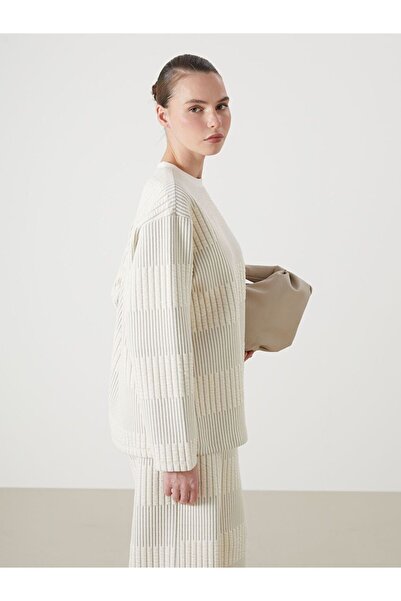 LC Waikiki Γυναικείο φούτερ με ριγέ λαιμόκοψη