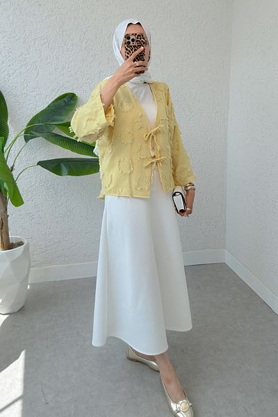 DPARİS Kimono with Patch Ripped Detail