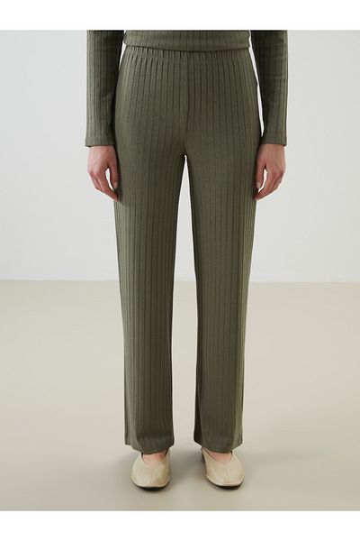 LC Waikiki Elastic Waist Textured Women's Trousers
