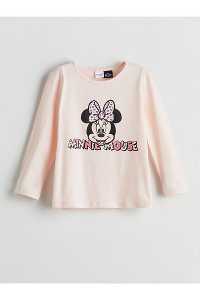 LC Waikiki Minnie Mouse bedruckter Pyjama-Anzug für Mädchen