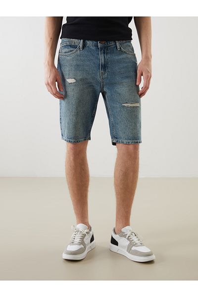 LC Waikiki Pantaloni scurți de jeans pentru bărbați, cu ajustare standard