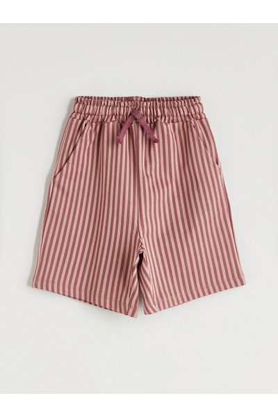 LC Waikiki Elastic Waist Striped Boy's Shorts