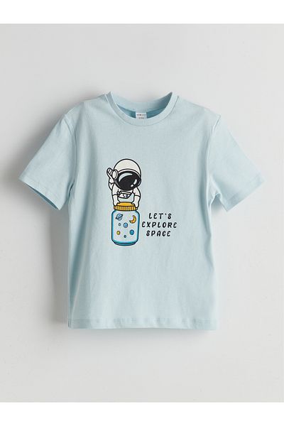 LC Waikiki Tricou pentru băiat cu imprimeu cu decolteu