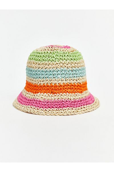 LC Waikiki Color Blocked Baby Girl Straw Hat