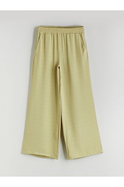 LC Waikiki Wide Leg Women's Trousers with Elastic Waist