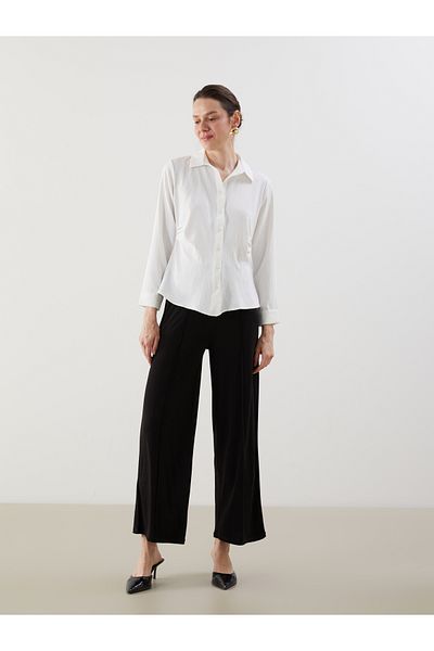 LC Waikiki Wide Leg Women's Trousers with Elastic Waist