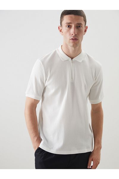LC Waikiki Ανδρικό μπλουζάκι με υφή Polo Neck
