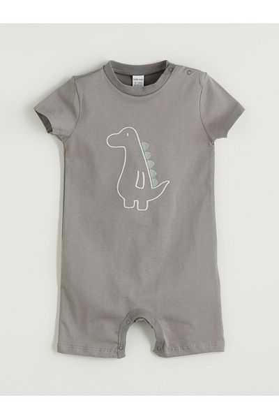 LC Waikiki Crew Neck Baby Boy Combed Cotton Jumpsuit