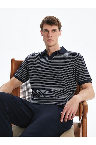 LC Waikiki Polo Neck Striped Men's T-Shirt