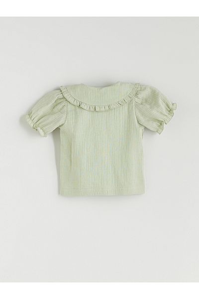LC Waikiki Baby Collar Baby Girl Shirt and Shorts 2-Piece