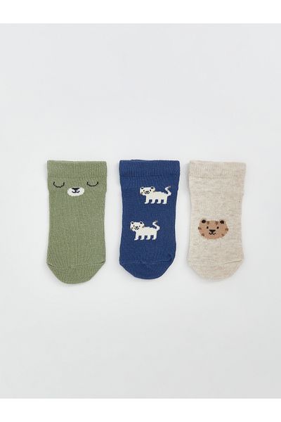 LC Waikiki Gestreifte Baby-Socken für Jungen, 10 Stück