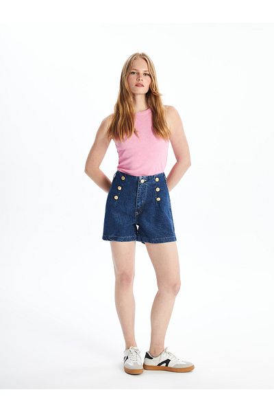 LC Waikiki Pantaloni scurti de jeans pentru femei Standard Fit