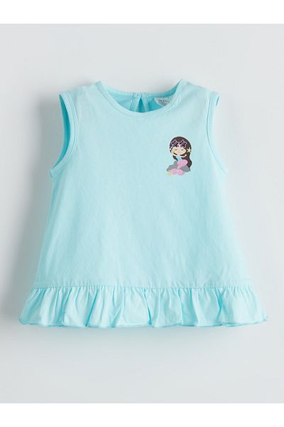 LC Waikiki Crew Neck Baby Girl Blouse and Shorts 2-Piece