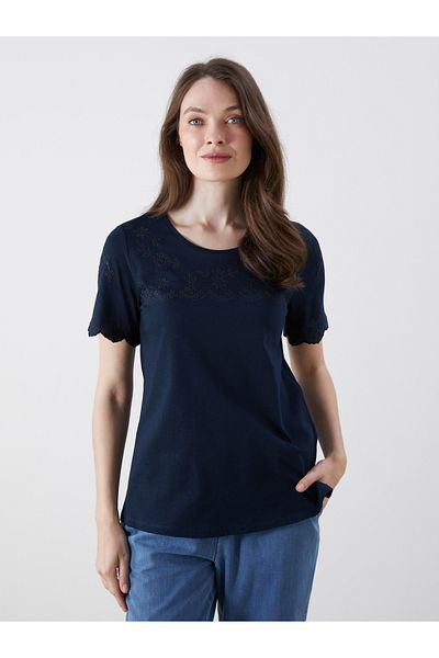 LC Waikiki Bluse mit Rundhalsausschnitt und Stickerei