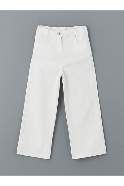 LC Waikiki Basic Girl's Pants with Adjustable Waist