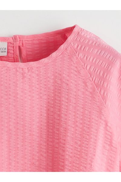LC Waikiki Μπλούζα για κορίτσια με υφή Crew Neck