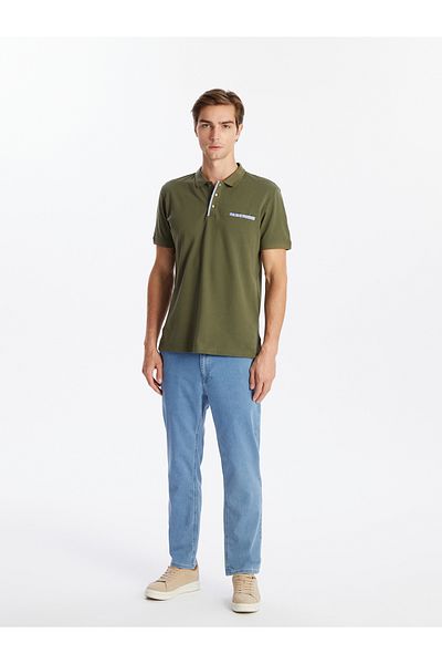 LC Waikiki Kurzarm-Pique-Herren-T-Shirt mit Polo-Ausschnitt