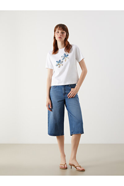 LC Waikiki Tricou de damă brodat cu guler rotund