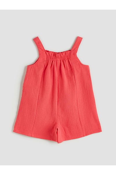 LC Waikiki Strappy Square Collar Girl's Salopet