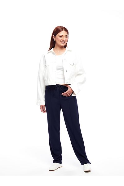 LC Waikiki Standard Fit Women's Trousers with Elastic Waist