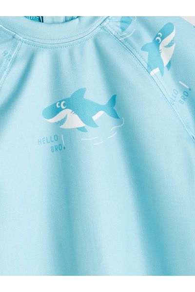 LC Waikiki Printed Boys' Swimming Shorts with Elastic Waist