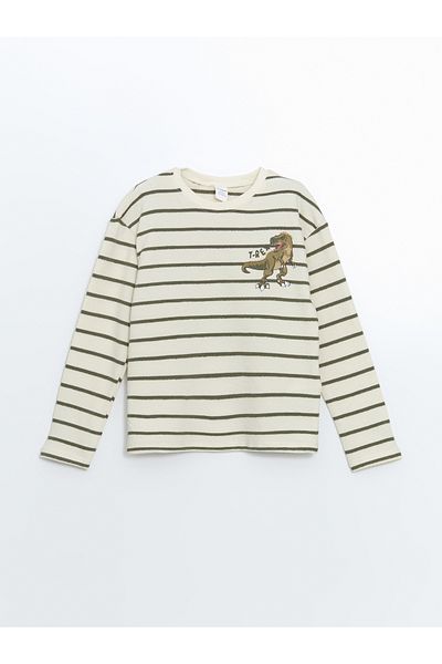 LC Waikiki Dinosaur Printed Boys' T-Shirt and Pants 2-Piece Set