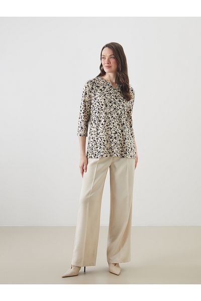 LC Waikiki Women's Flowering Collar Blouse