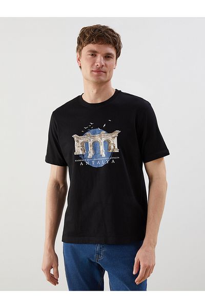 LC Waikiki Ανδρικό μπλουζάκι με στάμπα Antalya Crew Neck