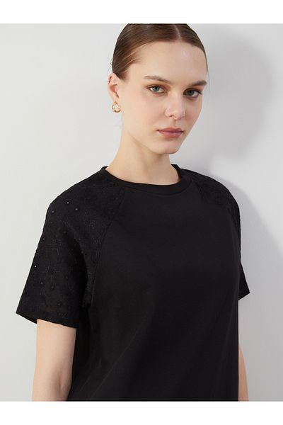 LC Waikiki Tricou pentru damă, cu gât crew brodat