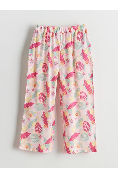 LC Waikiki Girl's Loose Trousers with Elastic Waist