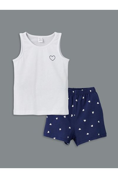 LC Waikiki Crew Neck Girls' Tank Top and Shorts 2-Piece
