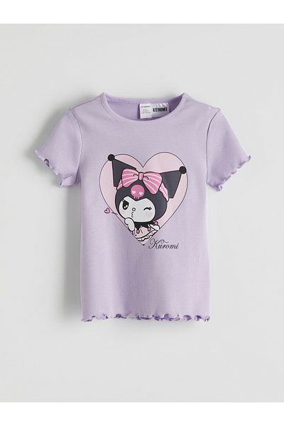 LC Waikiki Tricou pentru fetiță cu imprimeu Kuromi cu gât crew