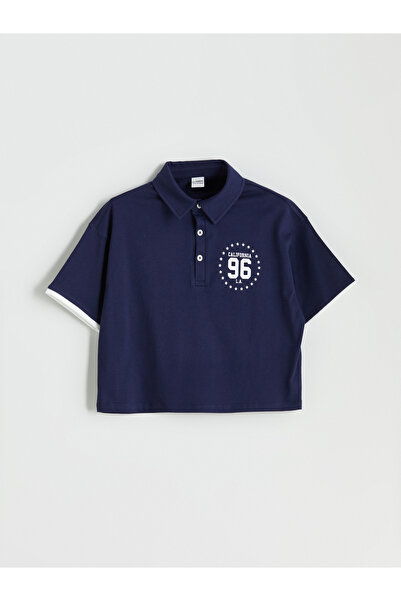 LC Waikiki Μπλουζάκι για κορίτσια με στάμπα Polo Neck California