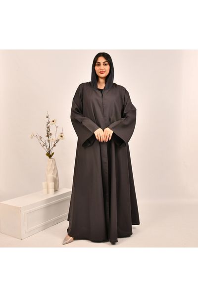 Beyond Dark gray wrap abaya