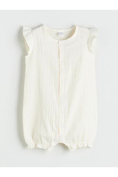 LC Waikiki Crew Neck Basic Baby Girl Jumpsuit