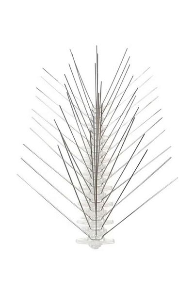 Generic 12-Piece Bird and Pigeon Spike Display Set Clear/Silver 50x12x10cm