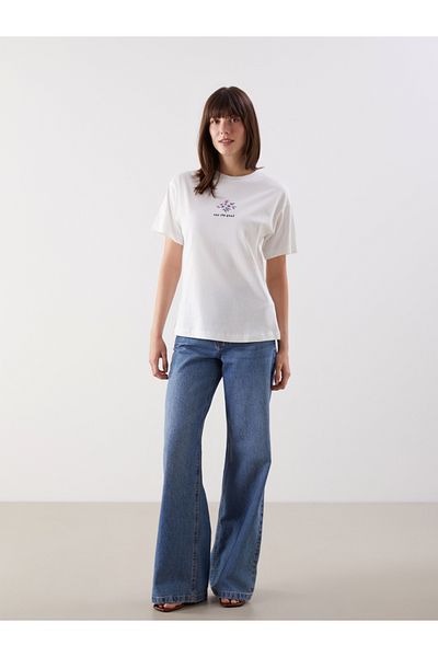 LC Waikiki Crew Neck Embroidered Women's T-Shirt