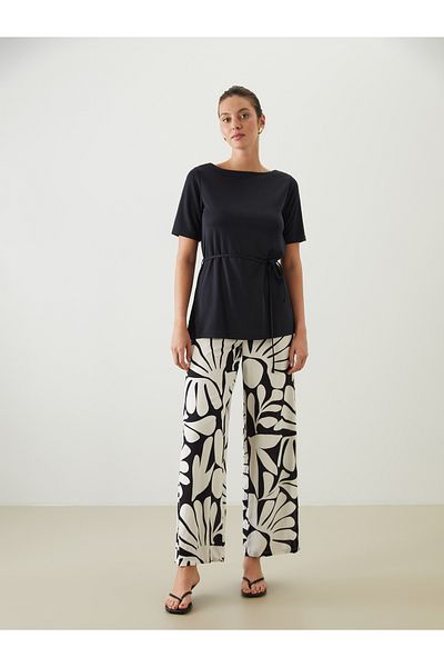 LC Waikiki Pantaloni de damă cu model cu talie elastică