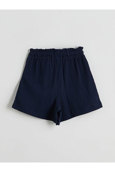 LC Waikiki Elastic Waist Textured Muslin Women's Shorts