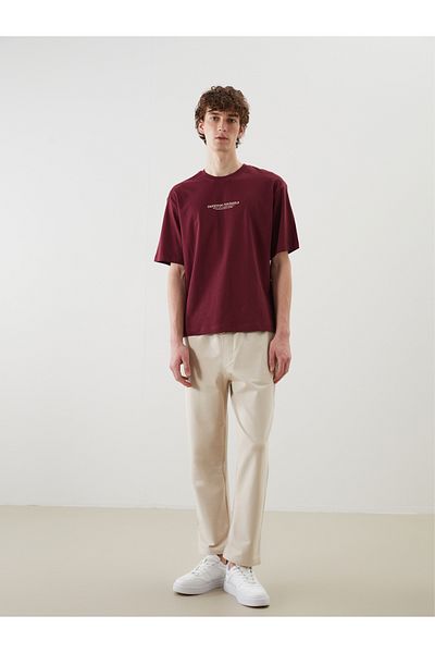 LC Waikiki Crew Neck Printed Combed Cotton Men's T-Shirt