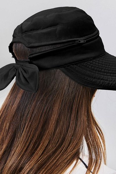 C&City Micro Fabric Zippered Adjustable Sports Running and Tennis Cap Y25730-30 Black