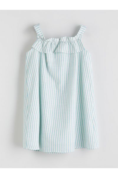 LC Waikiki Square Neck Striped Girl's Dress