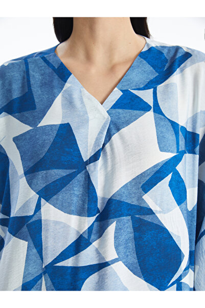 LC Waikiki Γυναικείο φόρεμα με μοτίβο V λαιμόκοψης Oversize