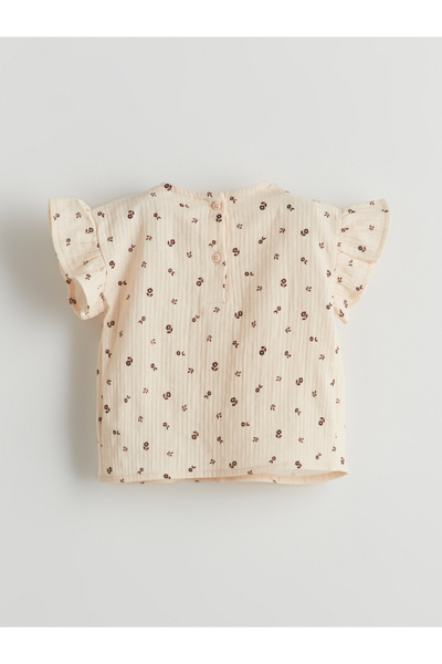 LC Waikiki Virágos muszlin kislány blúz és rövidnadrág 2db-os szett