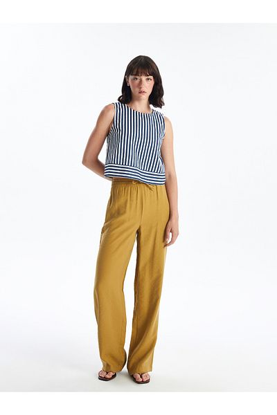 LC Waikiki Women's - Straight Trousers with Elastic Waist