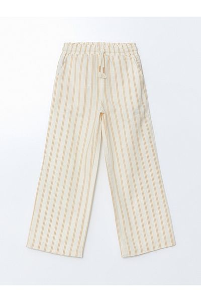 LC Waikiki Elastic Waist Striped Girl's Trousers