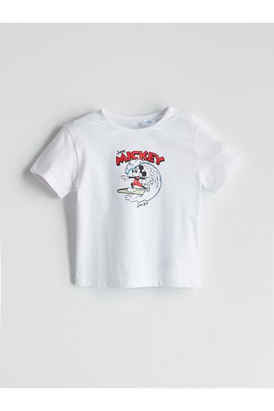 LC Waikiki Mickey Mouse Printed Baby Boy T-Shirt and Shorts 2-Piece
