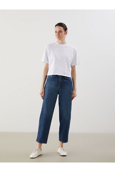 LC Waikiki Damen-T-Shirt mit Rundhalsausschnitt