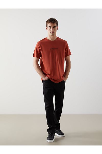 LC Waikiki Bedrucktes Herren-T-Shirt mit Rundhalsausschnitt