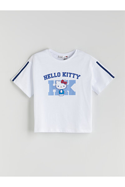 LC Waikiki Tricou de fete cu guler rotund și imprimeu Hello Kitty